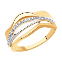 Золотое кольцо SOKOLOV с бриллиантами     