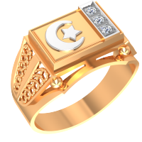 Золотое мусульманское кольцо печатка