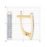 Серьги из золота с бриллиантовыми дорожками