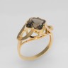 Стильное кольцо из золота с раухтопазом