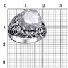 Ажурное кольцо с фианитом из серебра