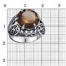 Кольцо кружевное с вставкой султанит из серебра