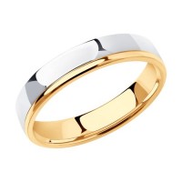 Обручальное кольцо из комбинированного золота 3,5мм