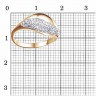 Серебряное позолоченное кольцо с ювелирным стеклом