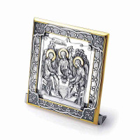 Икона серебряная Троица Ветхозаветная 