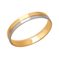 Обручальное кольцо из комбинированного золота  