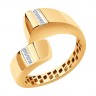 Кольцо с бриллиантами из красного золота 