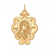 Подвеска из золота иконка Божьей Матери