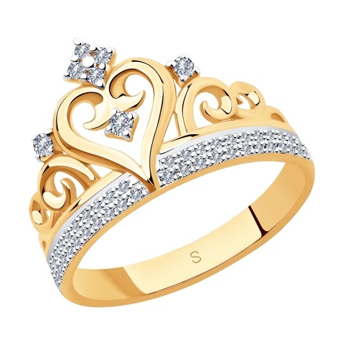 Кольцо корона с бриллиантами
