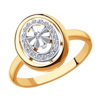 Золотое кольцо SOKOLOV с бриллиантами     