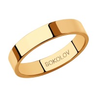 Обручальное кольцо 4 мм из золота   