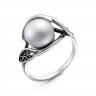 Ажурное серебряное кольцо с жемчугом