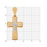 Нательный крест из комбинированного золота   