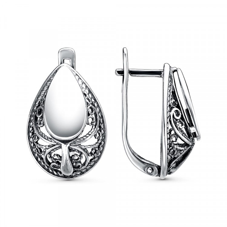 Серьги из серебра ажурные