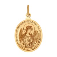 Подвеска иконка (Ангел хранитель) из золота