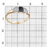 Серебряное позолоченное кольцо с фианитами и эмалью