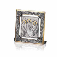 Икона серебряная Троица Ветхозаветная 