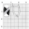 Серьги из серебра с фианитами и черной эмалью