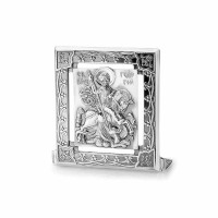 Икона из серебра Георгий Победоносец