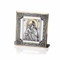 Икона серебряная Владимирская Божия Матерь 