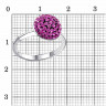 Серебряное кольцо с розовым ювелирным стеклом