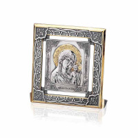 Икона серебряная Казанская Божия Матерь 