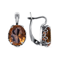 Серьги с султанитом из серебра