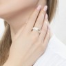 Бежевое керамическое кольцо из золота с бриллиантами