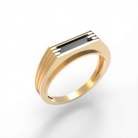 Мужское кольцо с ониксом из золота
