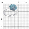Серебряное кольцо с голубым ювелирным стеклом